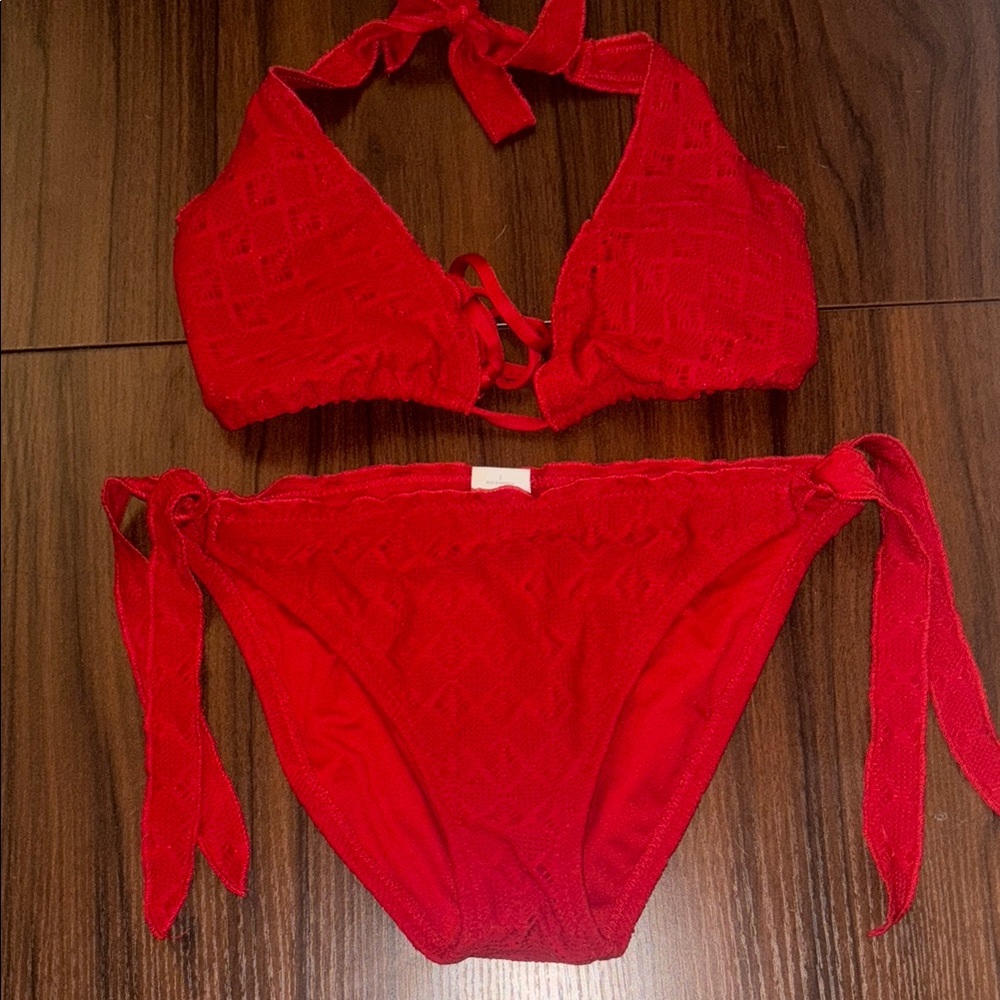Bright Red Summer Bikini